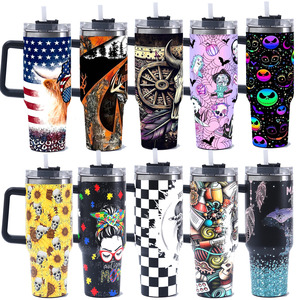Factory Direct 40oz Stainless Steel Tumbler Popular New for Stanley Style Car <strong>Cup</strong> 3D Printing Same Style Personality Creative - Product Image 1
