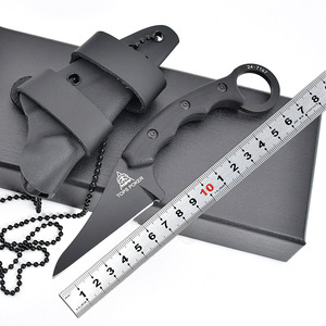 Topps xách tay mini chiến thuật Claw dao độ cứng cao thép không gỉ G10 xử lý Damascus cho cắm trại ngoài trời leo núi - Product Image 1