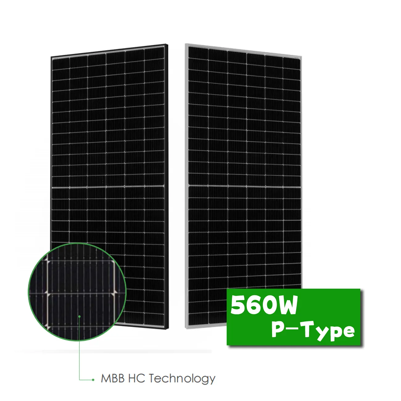 أفكار منتجات جديدة ذات جودة ممتازة وموثوق بها لوحات طاقة شمسية نصف خلية PERC 540 وات - 560 وات