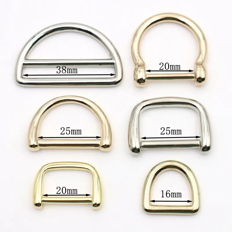 Accessori per borse in metallo anelli a D fibbia ad anello ad anello per zaino per borsa