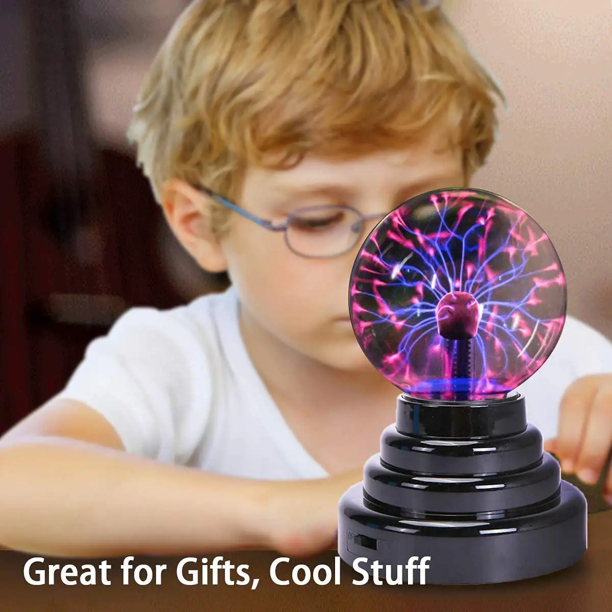 TIANHUA-Lámpara de bola de Plasma de 3 pulgadas, globo mágico de nebulosa sensible al tacto, juguete de regalo para niños