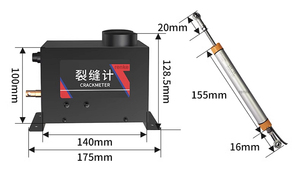 Renke高精度自動デジタル亀裂幅モニタープルロープクラックメーターセンサー - Product Image 4