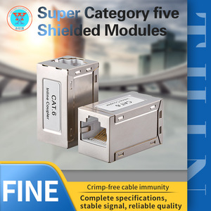 Rj45 UTP CAT6网络模块RJ45屏蔽计算机网络模块面板模块紧凑型接线板梯形 - Product Image 5