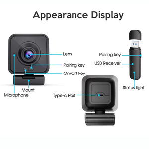 Drahtlose 2.4G Stream Cam Premium Webcam PC Chinesische Full HD 1080p USB-Schnitts telle CMOS-Bildsensor-Web kameras für Creators