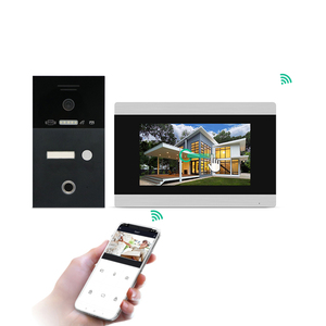7 pollici ip sistema di telefono del portello del video citofono con impronte digitali e IC card sbloccare per 1/2/3 appartamenti - Product Image 2