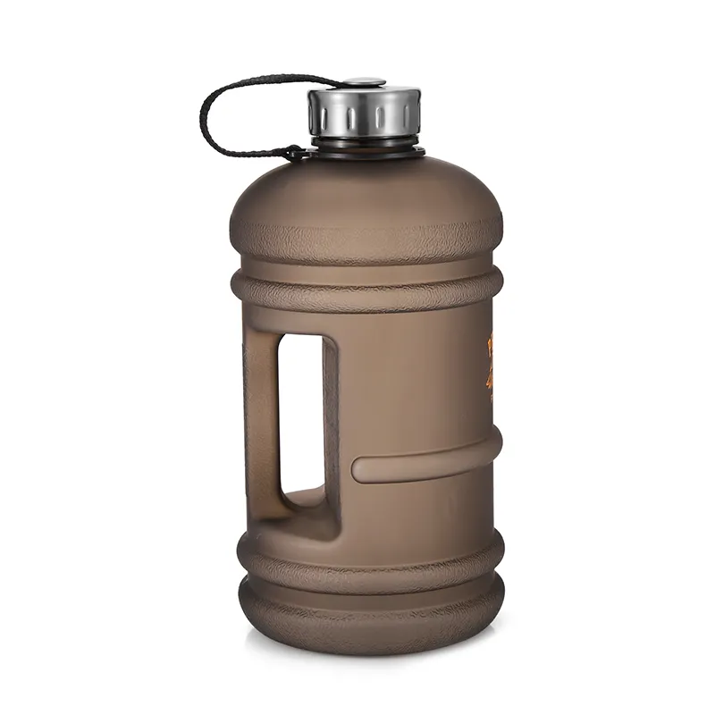 大容量小口BPAフリージムボトルハンドルと蓋付きの1ガロンプラスチックウォータージムボトル