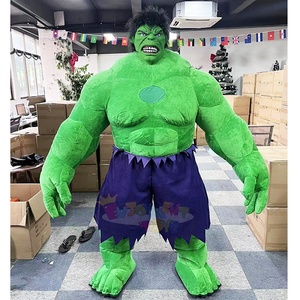 高品质万圣节复活节充气绿巨人服装吉祥物服装万圣节派对充气服装待售