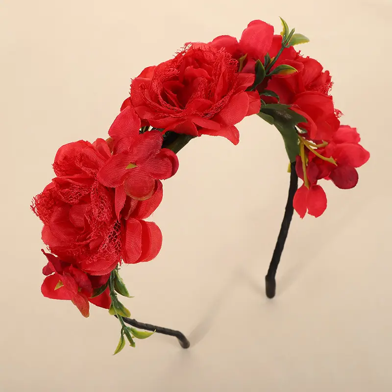 A Última Simulação Flower Headband Sen Fresco Doce Fada Flor Headband Noiva Wreath Headwear