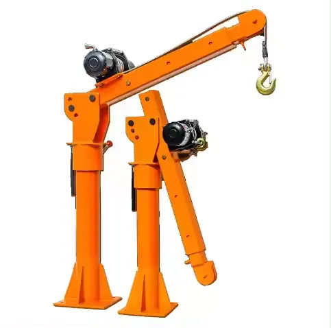 Xe tải gắn nâng Palăng nhỏ nhỏ Micro Crane 300kg 500kg 12V nhỏ cần cẩu đầy đủ thiết lập di động JIB Crane