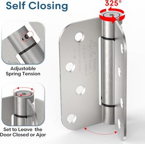 Nhà Máy Bán Buôn Mùa Xuân Cổng Bản Lề Có Thể Tháo Rời Bản Lề Thép Không Gỉ Mùa Xuân Bản Lề Cho Bên Trong Bên Ngoài Cửa - Product Image 2