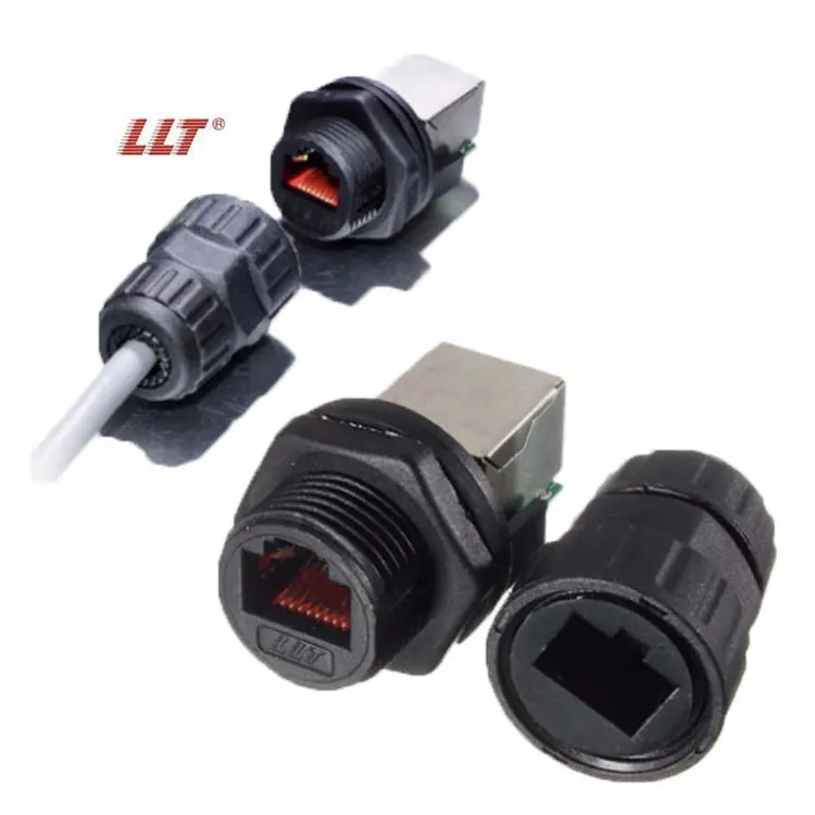 Conector subaquático e externo de montagem do painel, 100 m19 ip67 8p8c rj45