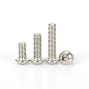 M2 M2.5 M3 M3.5 M4 M5M6ステンレス鋼304なべ頭六角ネジソケットボタン頭ネジマイクロ小ネジ - Product Image 1
