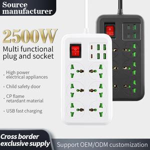Werkseitige industrielle Großhandels steckdose mit 4 USB-und 2 PD-Ladeans chl üssen 10A-Verlängerungssteckdose - Product Image 5