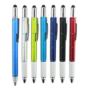 塑料双头螺丝刀标尺水平触摸触控笔6合1多功能工具圆珠笔带打印Logo球礼品 - Product Image 3