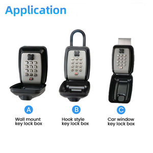 KEMUU Secure Key Box Llave de 12 dígitos Caja fuerte Interior Exterior Impermeable y a prueba de herrumbre Caja codificada Airbnb Key Locker