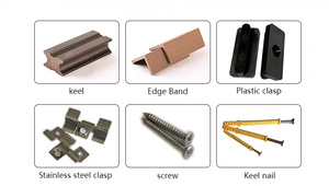 Hiện đại không thấm nước WPC decking 146*24 Mét với hạt gỗ tếch gỗ nhựa cho sàn ngoài trời dễ dàng bấm vào - Product Image 5