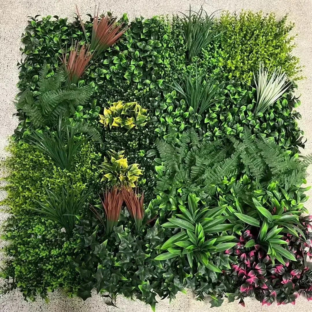 Venta caliente Planta artificial panel de pared Pared de hierba de plástico plantas artificiales hierba verde pared vertical artificial