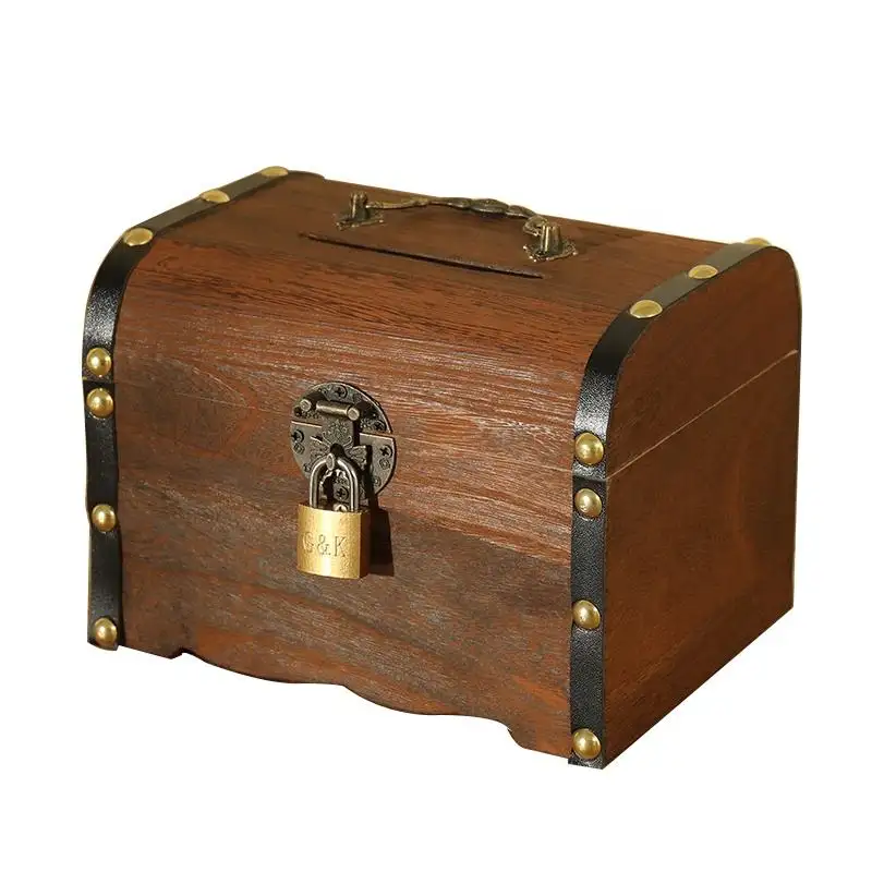 Procurement Festival Discount Chinese manufacture wholesale handmade art minds wooden pirate treasure chest wooden box