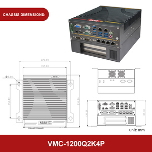 Pc industrial 23 Computadora Mini Pc integrada sin ventilador Todo en uno para sistema automatizado