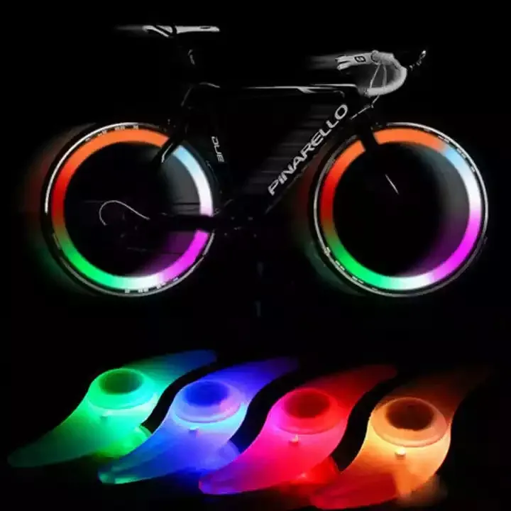 Xiejia الملونة الدراجات LED مصباح الضوء الدراجة دراجة سلك الإطارات الإطارات عجلة الديكور مصباح الملونة الدراجات بقيادة مصباح الضوء