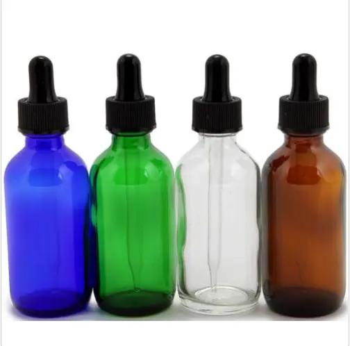 Óleo essencial vazio de vidro com gotas, garrafas de vidro com óleo essencial para o rosto, 1oz/2oz/4 oz/15ml/30ml/60ml/120ml/1 2 4 oz