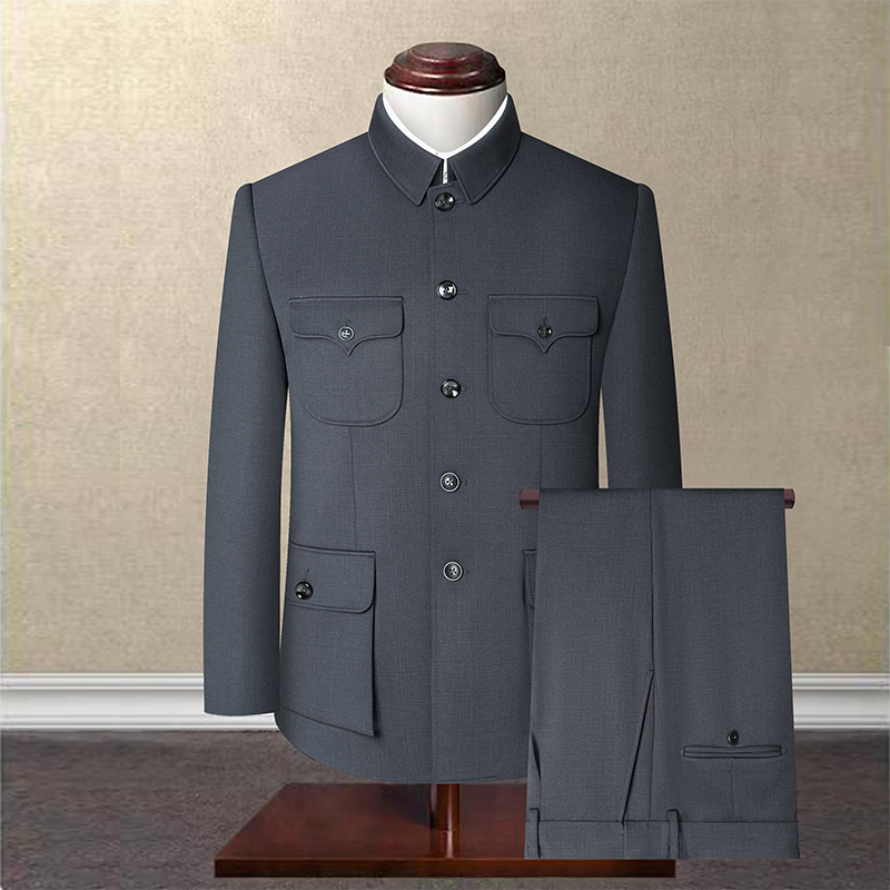 Abito chino blu grigio