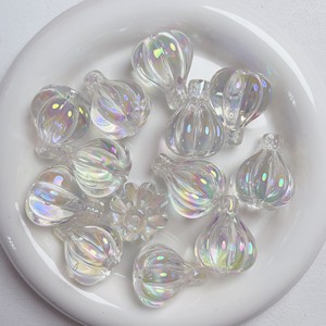 UVメッキアクリルビーズバルーン形状プラスチックアクリルカラフルバブルガムルーズビーズビーズ用