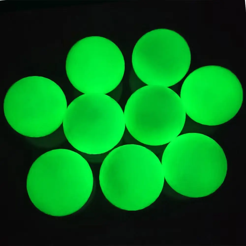 2022 toptan Golf ışık topu kızdırma golf topu sonrası UV hafif parlamalı karanlık üretan floresan golf topu