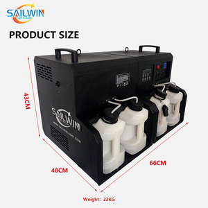 Attrezzatura da palcoscenico 4 uscite DMX 512 RGBW 4 ruote 1500W automatica a LED macchina per nebbia a bolle - Product Image 6