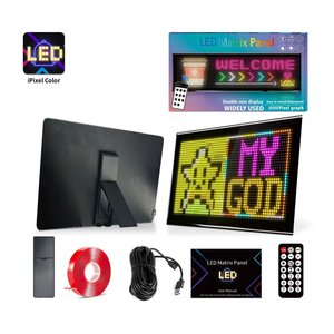 Single- Double-Sided 32*<strong>64</strong> Waterproof <strong>LED</strong> Car Stickers with Control IP65 Rated <strong>LED</strong> Text Scrolling Display for Desktop Display - Product Image 1