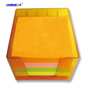 Notas de estilo Cubo de notas de papel colorido con caja de plástico para la escuela y la Oficina - Product Image 4