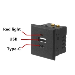 Toma de corriente con USB tipo C, enchufe de conexión a internet QC de carga rápida 2.5A 3.5A, conector tipo C para servidores PDU UPS - Product Image 4