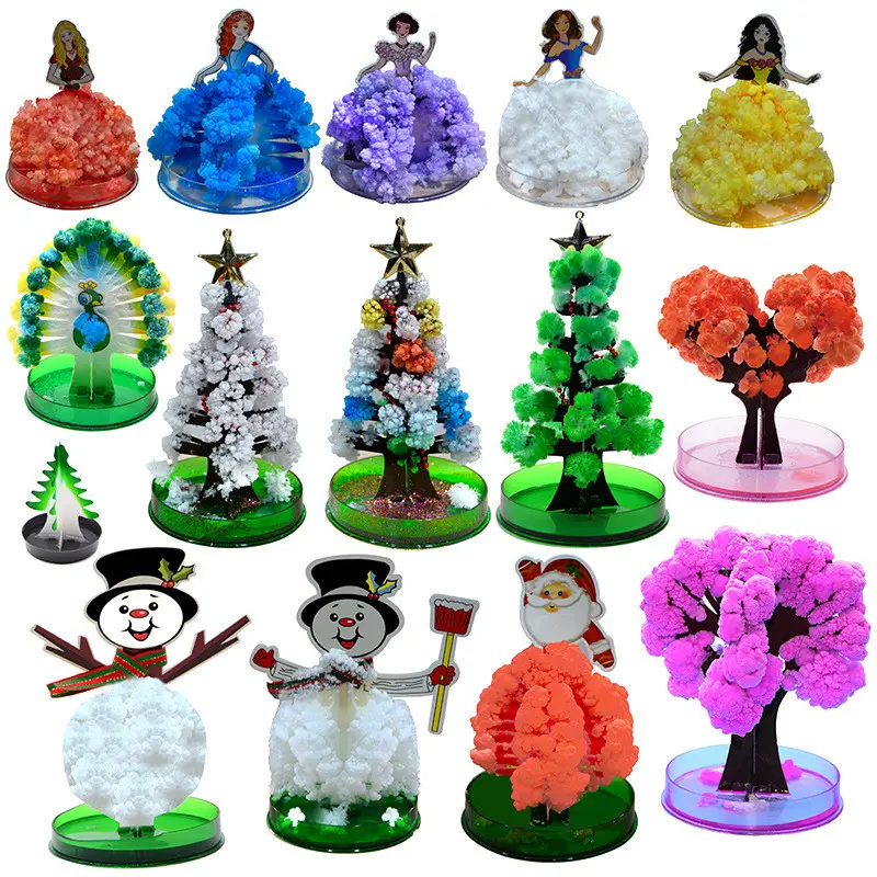 Decorações para festival de cristal árvore de natal, diy, brinquedos engraçados, árvore de natal, brinquedos de presente