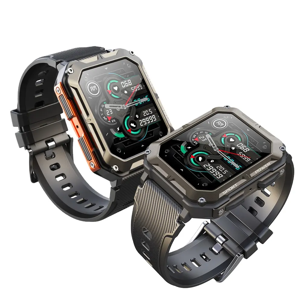 Android smart watch phone VC20Pro schermo HD da 1.83 pollici smartwatch per ossigeno nel sangue in Standby lungo IP68 orologi intelligenti sportivi impermeabili