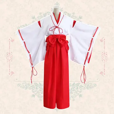 Anime Inuyasha Kikyo Kimono Set completo Costume Cosplay Costume di Halloween