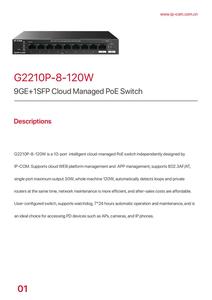 Conmutador PoE gestionado en la nube 9GE + 1SFP, con funcionalidad SNMP y QoS, IP COM, 1 unidad, 2 unidades