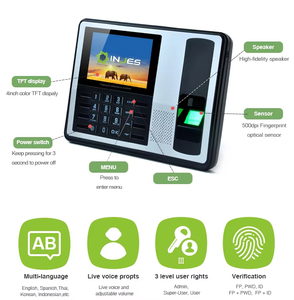 PEIVSOFactory Wholesale Biometrics Device <strong>A7</strong> Fingerprint Attendance Time System Machine - Product Image 3