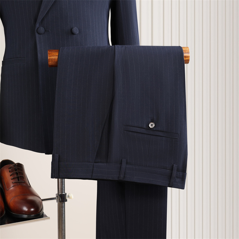 Navy blue striped pants