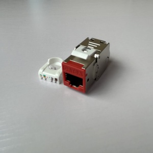 屏蔽彩色FTP RJ45网络梯形插孔6a无工具面板面板 - Product Image 3