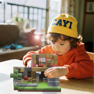 Cayi Hot Bán Thế Giới của Tôi Biệt Thự Nhà 294 Pcs Vuông Xây Dựng Khối Cube Moc Xây Dựng Khối Bộ Đồ Chơi Giáo Dục Cho Quà Tặng - Product Image 5