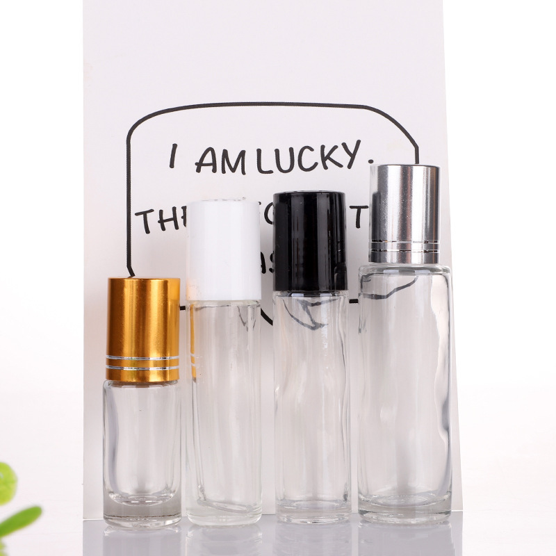 Transparent bottle + black plastic cap