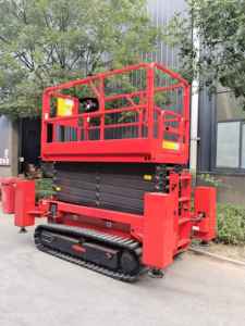 HELI 10M 12M Crawler Antena Portátil Trabalhando Plataforma Elétrica Scissor Plataforma Andaime Elétrica