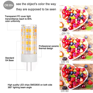 <strong>G4</strong> <strong>LED</strong> Light Bulbs 3000K Warm White Lighting Dimmable 3W Equivalent to 30W DC 12V-<strong>24V</strong> Bi-pin <strong>LED</strong> Bulb Silicone <strong>G4</strong> Lamp - Product Image 4