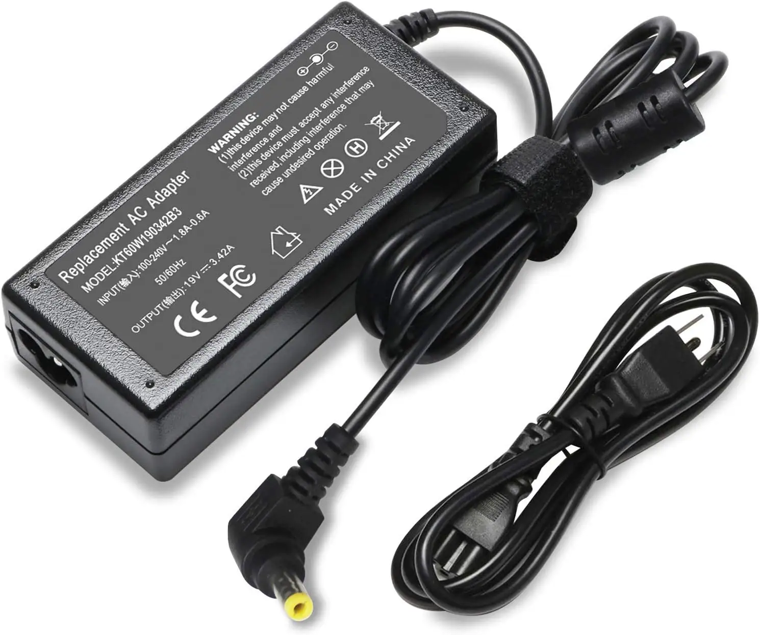 Adaptador de 5,5x2,5mm para coche, accesorio de 19/3,42/65/90/90/mm