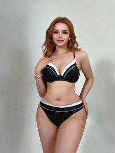 Stok iki renk balenli Push up mayo kadınlar 3 parça mayo mütevazı kapsama Bikini artı boyutu mayo plaj için Sarong - Product Image 4