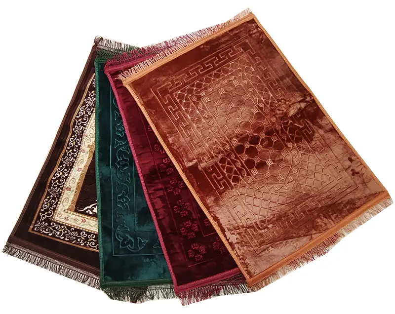 Hot Sale Cheap Price Islamic Turkish Muslim Praying Carpet Embroidered Ramadan Prayer Rug Mat
