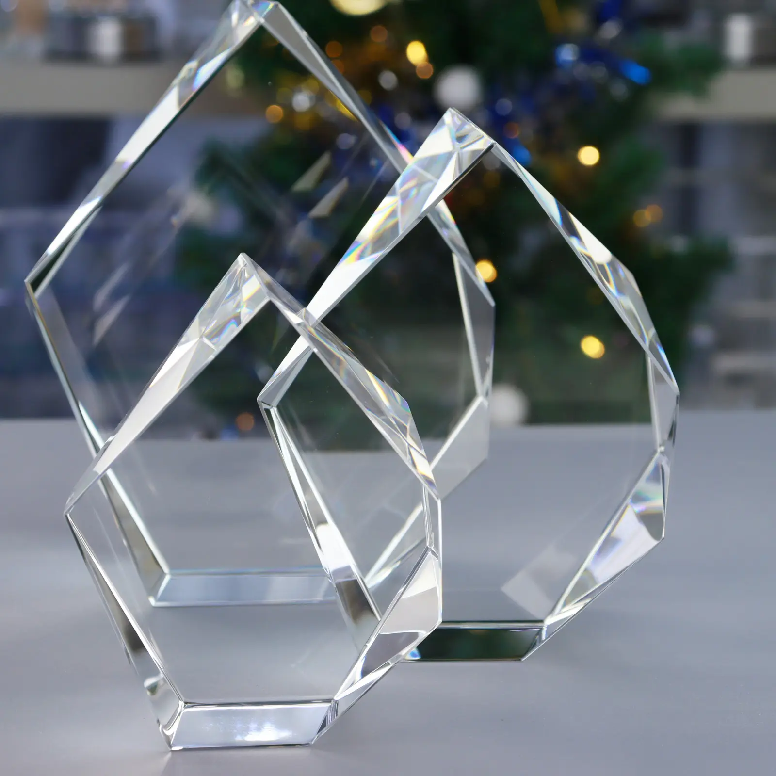 प्रीमियम बेवल एज K9 3 डी फोटो क्रिस्टल हिमशैल क्रिस्टल प्रतिष्ठा लेजर उत्कीर्ण ग्लास पुरस्कार और ट्राफियां
