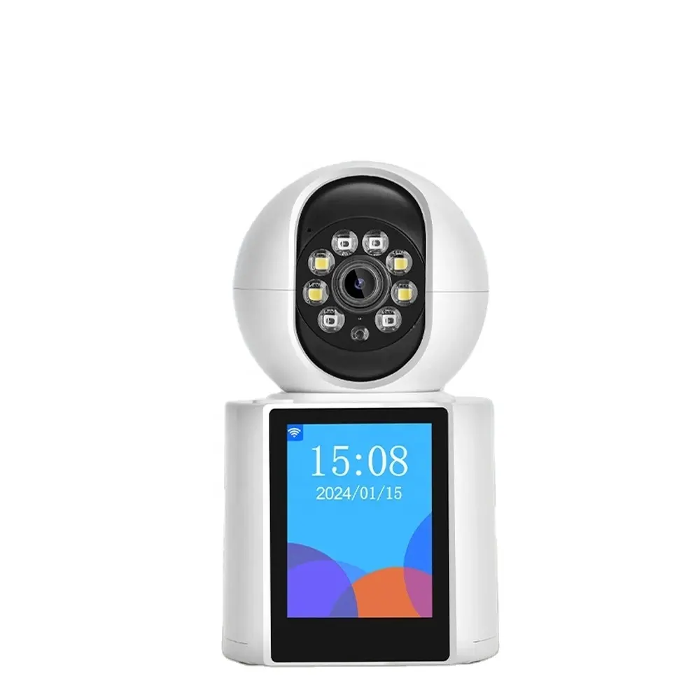 Telecamera di sorveglianza Wireless con schermo da 2.8 pollici Monitor interno per bambini anziani HD 3MP con un solo clic per Video chiamata a distanza telecamera Wifi