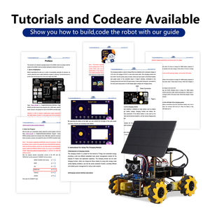 ACEBOTT Robot Inteligente de Energía Solar, Kit de Coche de Control Remoto 4WD para <span class=keywords><strong>Arduino</strong></span>, Programación Electrónica, STEM, Kit de Codificación Educativa