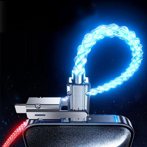 OEM 1m点亮3.3英尺编织RGB彩色渐变USB C至C电缆4合1 USB充电电缆LED USB A适用于iphone 16 15 - Product Image 3